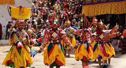 Mask dance at Haa summer festival FT14.